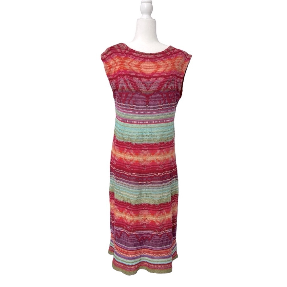 Ralph Lauren Rainbow Crochet Cotton Linen Pointelle Dress - Picture 2 of 10